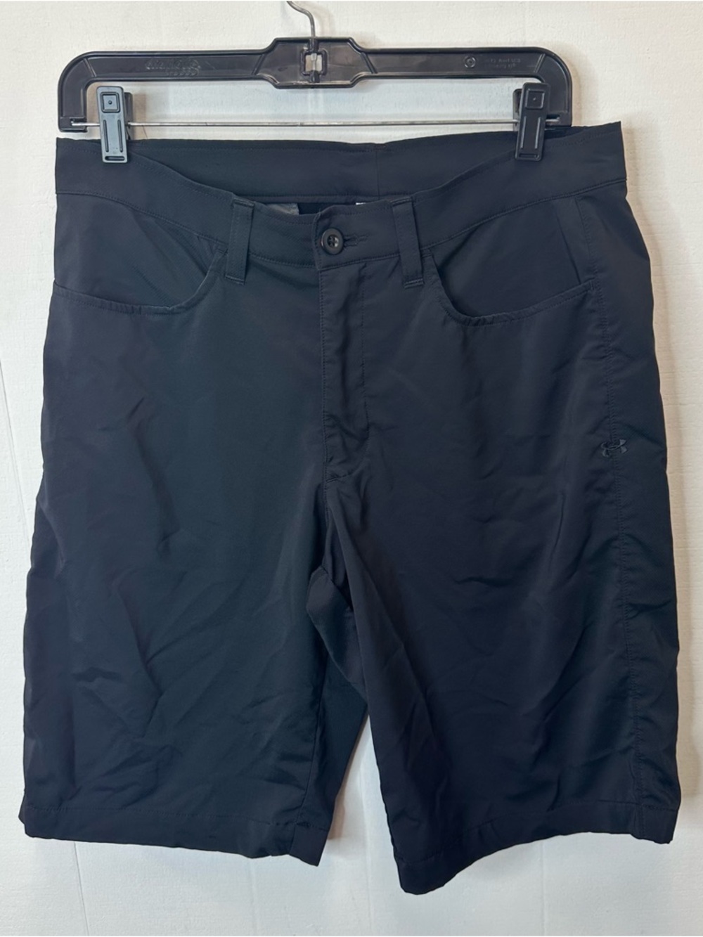 Under Armour Black Performance Flat-Front Shorts